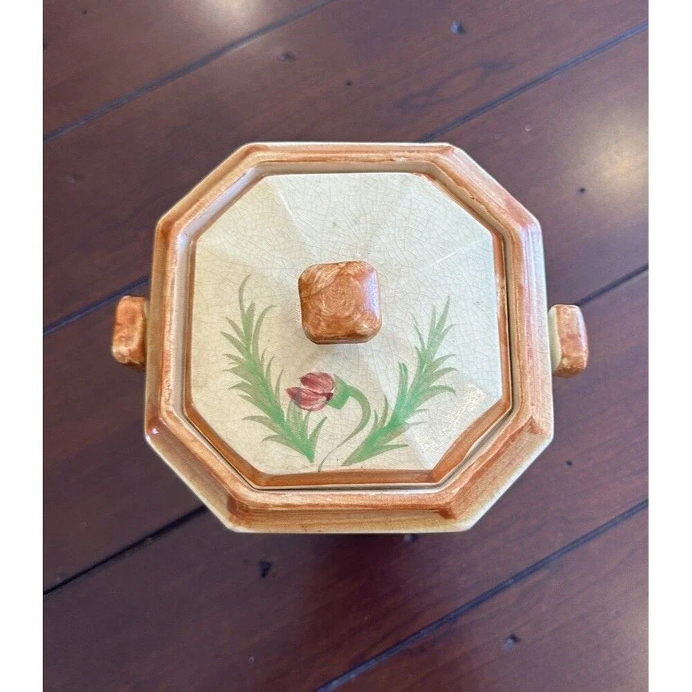 Vintage Hand Painted In Japan Biscuit Cookie Jar
